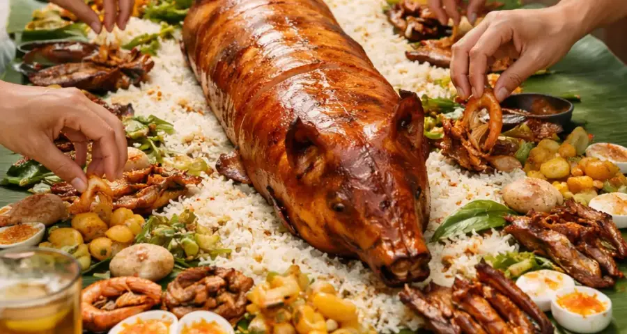 1. Lechon Boodle Fight: The Ultimate Communal Feast