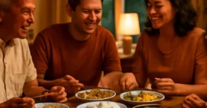 Beauty of Slow Evenings and Shared Dining, beauty of slow evenings and shared dining, slow dining experience, shared meals culture