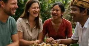 Sharing a Table With Strangers Enriches Travel, communal dining, Bali food culture
